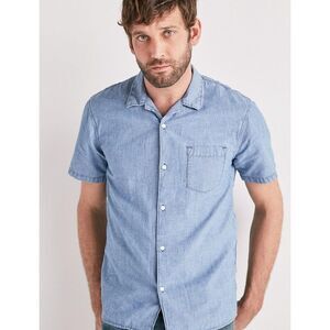 Lucky Brand Shirt Men XL Blue One Pocket Club‎ Chambray Hemp Blend SS NWOT $70
